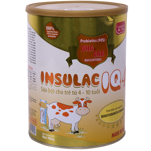 Bán Sữa Insulac IQ 4 cho trẻ từ 4 - 10 tuổi 900g