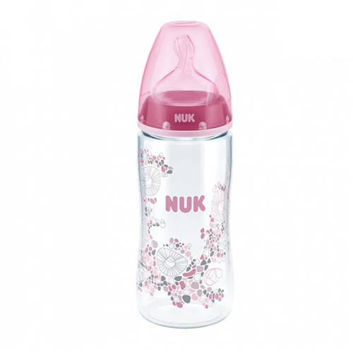 Bán Bình sữa Nuk 300ml nhựa PA núm ti silicone S2-M NU21474