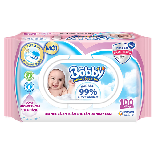 Bán Giấy ướt Bobby hồng 100 tờ