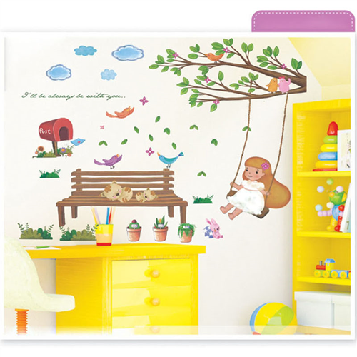Bán Tranh dán tường cùng bé vui chơi M003