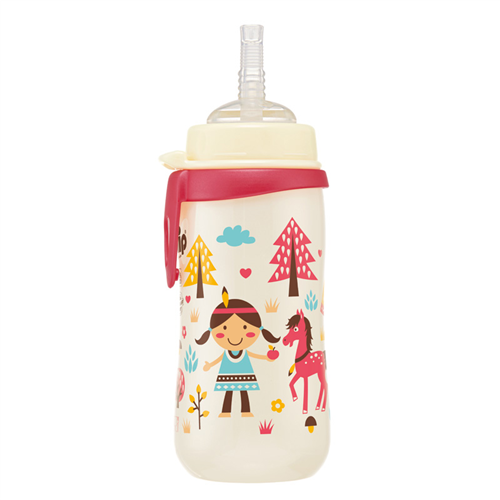 Bán Bình tập uống có ống hút 330ml NIP-35068 (cổ rộng, bé gái)