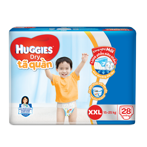 Bán Tã – Bỉm quần Huggies Dry XXL28 (15 – 25 kg)