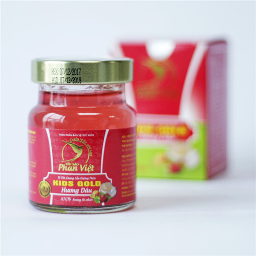 Bán Tổ yến chưng sẵn đường phèn Kids Gold hương dâu