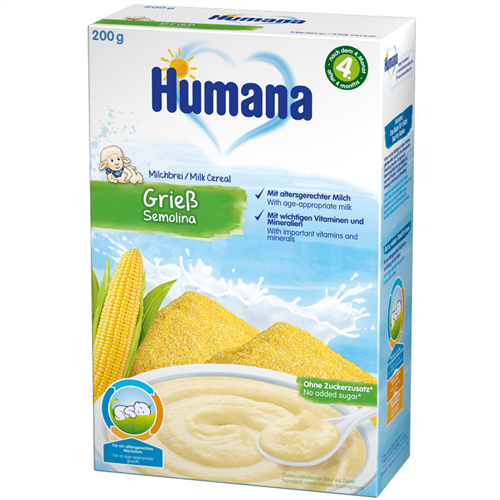 Bán Bột ăn dặm Humana sữa ngũ cốc Semolina 4+