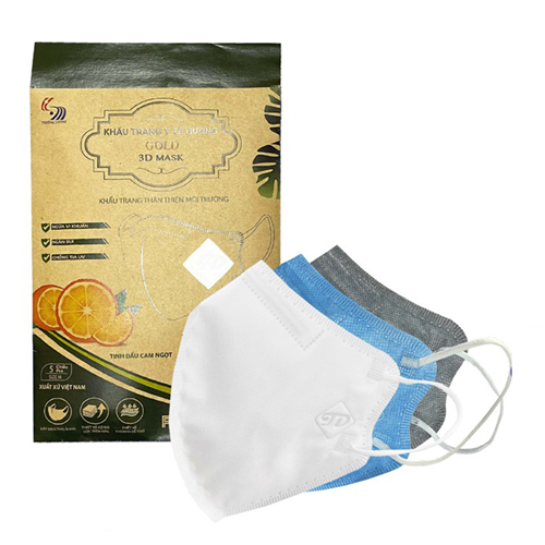 Bán Khẩu trang y tế cao cấp Gold 3D Mask Trường Dương hương tinh dầu cam ngọt (5c/túi)