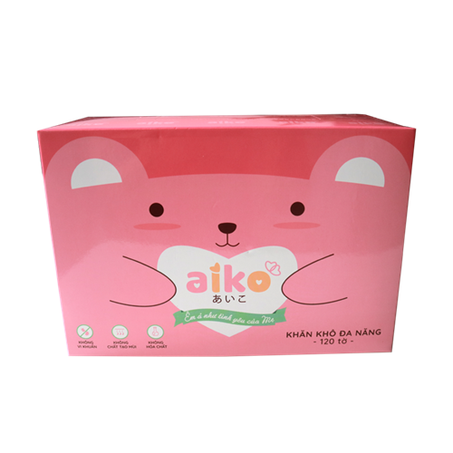 Bán Khăn vải khô đa năng Aiko (120 tờ/hộp)