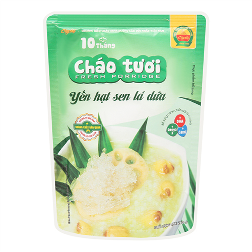 Bán Cháo tươi Cây Thị yến, hạt sen, lá dứa 260g (7M+)