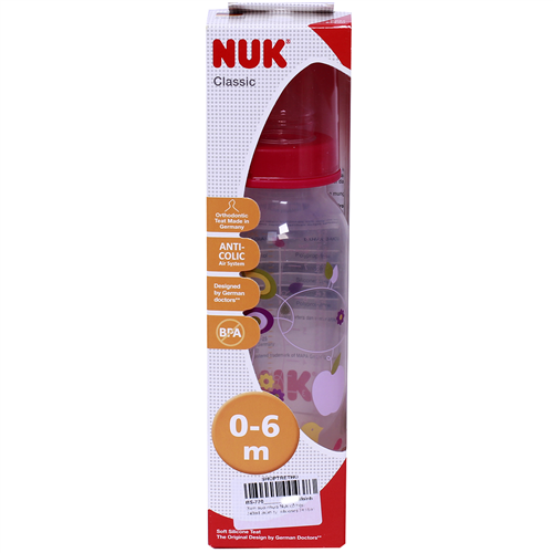 Bán Bình sữa Nuk 741601 cổ hẹp 240ml (nhựa, núm ty silicone)