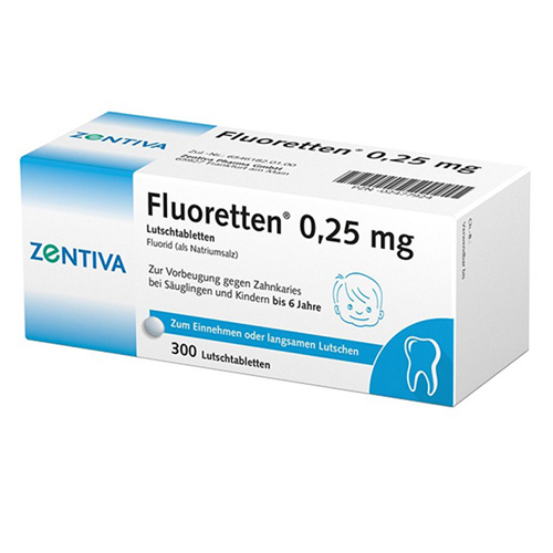 Bán Viên ngậm chống sâu răng Zentiva Fluoretten 0.25mg (300 viên/hộp)