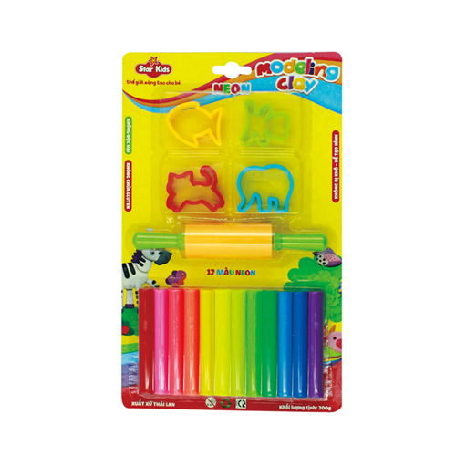 Bán Đất nặn 12 màu kèm khuôn Kidart K-200/12C/5T