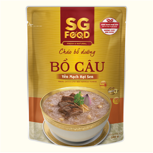 Bán Cháo bổ dưỡng SG Food vị bồ câu, yến mạch, hạt sen (240g)
