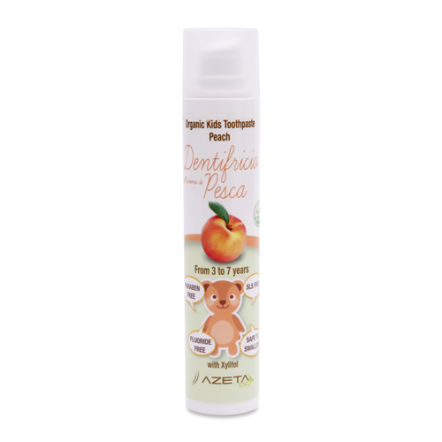 Bán Gel đánh răng AzetaBio Dentifricio vị đào (3-7 tuổi)
