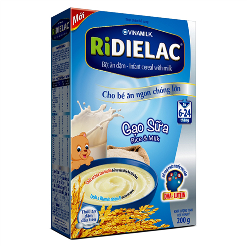 Bán Bột ăn dặm Ridielac gạo sữa (200g)