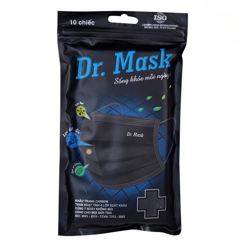 Bán Khẩu trang carbon than hoạt tính 4 lớp Dr. Mask (10c/túi)