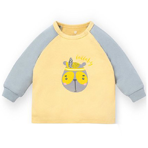 Bán Áo bé trai dài tay raglan Lullaby NH108B (vàng trơn)