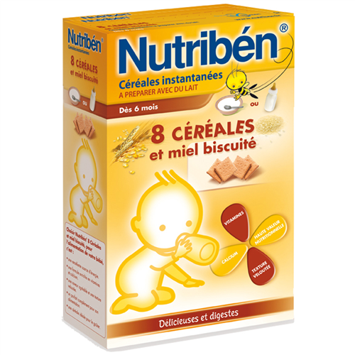 Bán Bột pha sữa Nutriben vị lúa mỳ, biscuite 6+