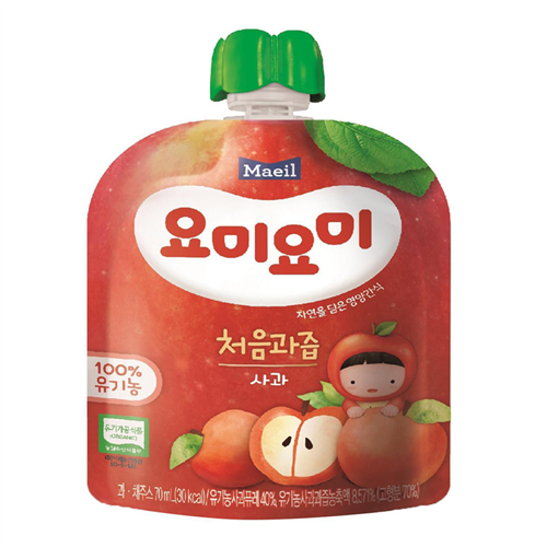Bán Nước ép trái cây hữu cơ Yummy Yummy Táo 4M (70ml)