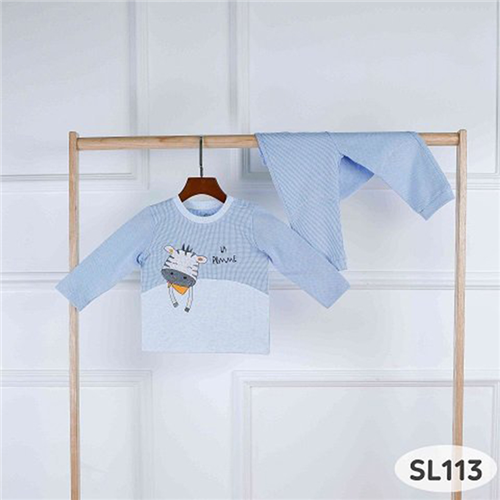 Bán Bộ dài tay cài vai thêu tay bò sữa La Pomme SL113