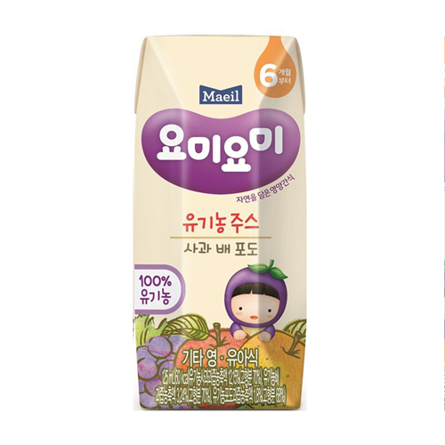 Bán Nước ép Organic Yummy Yummy vị táo, lê, nho (125ml)