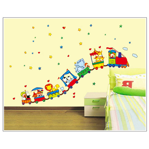 Bán Tranh dán tường đoàn tàu ngộ nghĩnh M0065