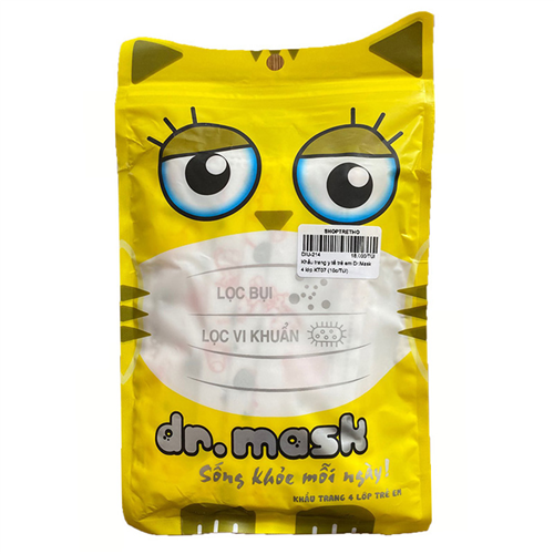 Bán Khẩu trang y tế trẻ em 4 lớp KT07 Dr. Mask (10c/túi)