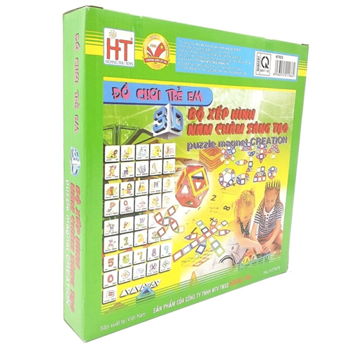 Bán Đồ chơi hộp xếp hình chữ số nam châm HT7675