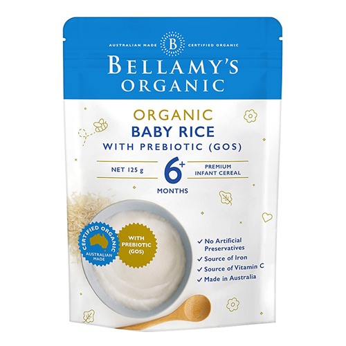 Bán Bột dinh dưỡng hữu cơ Bellamy's Organic Gạo và Prebiotic 125g (6M+)