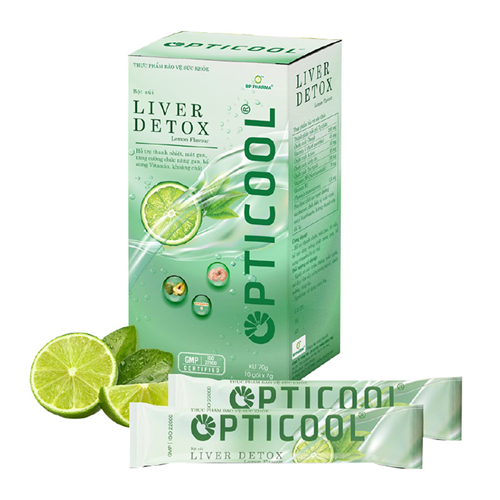 Bán Bột sủi thanh nhiệt Opticool Liver Detox (vị chanh)