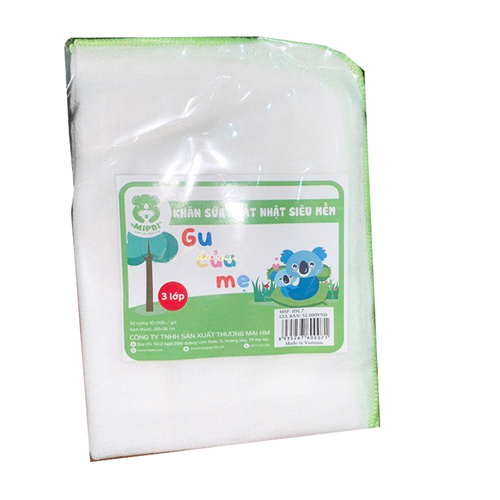 Bán Khăn sữa xuất Nhật MiPBi 3 lớp (28x35cm)