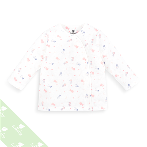Bán Áo dài tay cài lệch in hình thỏ Lullaby NH08-16 (hồng)
