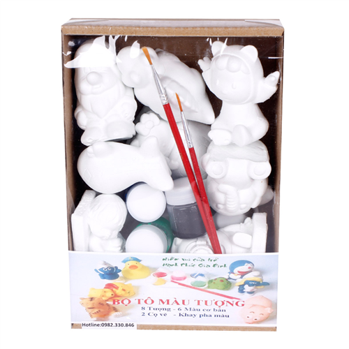 Bán Bộ tô tượng màu cho bé (8 tượng nhỏ)