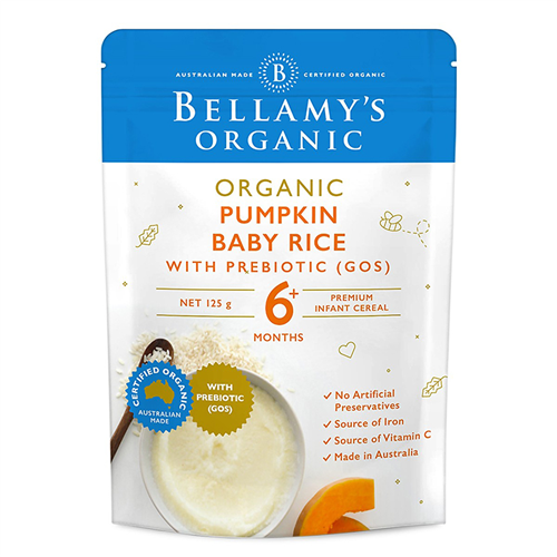 Bán Bột dinh dưỡng hữu cơ Bellamy's Organic bí đỏ, gạo với Prebiotic 125g (6M+)