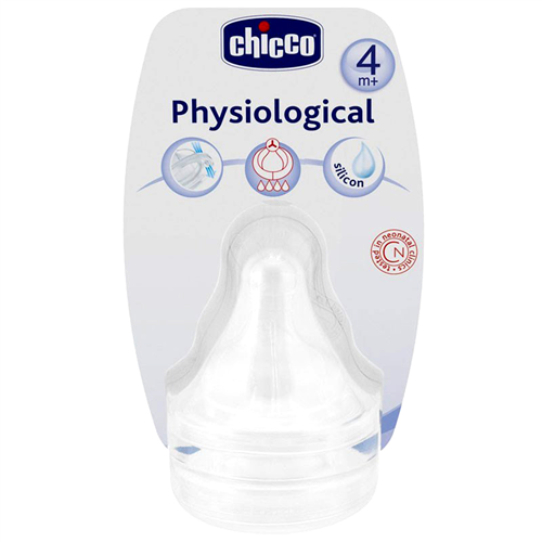 Bán Núm ty Chicco 81628 chống đầy hơi (silicone, 4M+)
