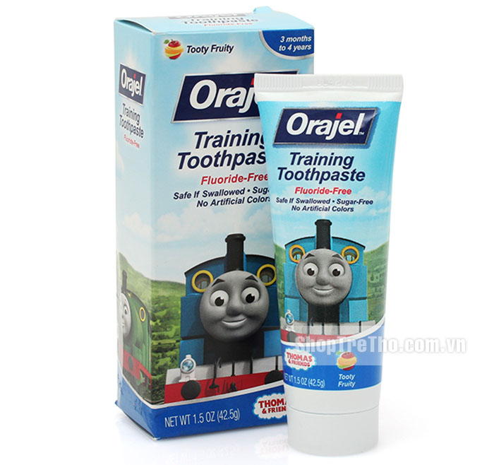 Kem đánh răng nuốt được Orajel cho bé