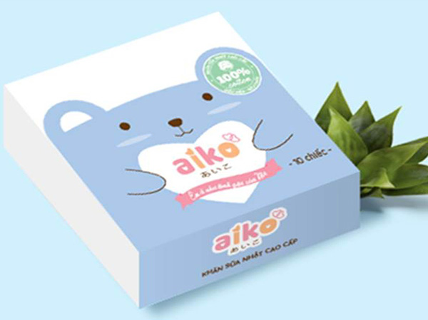 Khăn sữa Nhật cao cấp Aiko 3L 25x25
