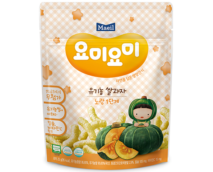 Bánh gạo Organic Yummy Yummy bí ngô 7M (25g) 