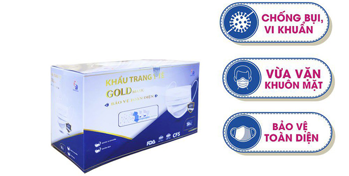 Khẩu trang y tế 4 lớp cao cấp Gold Mask Trường Dương