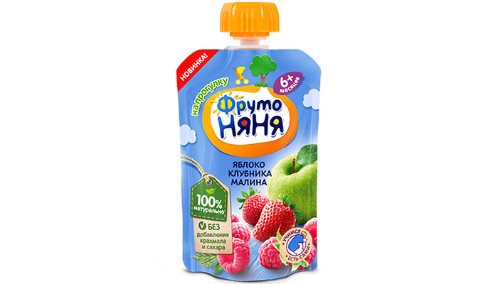 Trai cay nghien vi tao, dau tay va mam xoi Fruto Nyanya (90g)