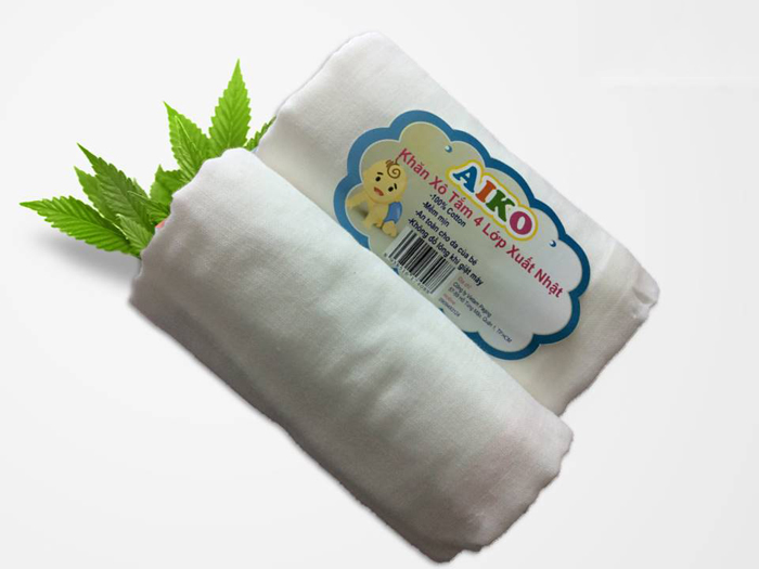 khăn tắm xô 4 lớp xuất Nhật Aiko (trơn) 
