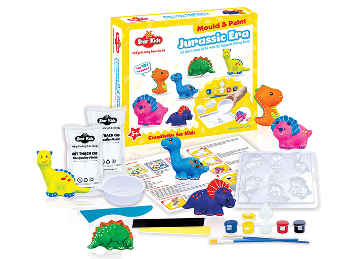 Bộ đúc tượng và tô màu kỷ nguyên khủng long Star Kids K-131