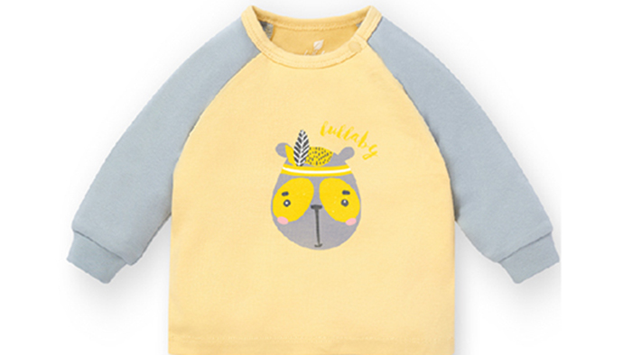 Áo bé trai dài tay raglan Lullaby NH108B (vàng trơn)