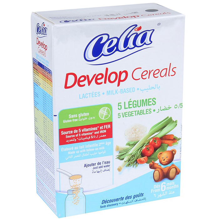 Ngũ cốc dinh dưỡng Celia Develop có sữa hương vị 5 loại rau