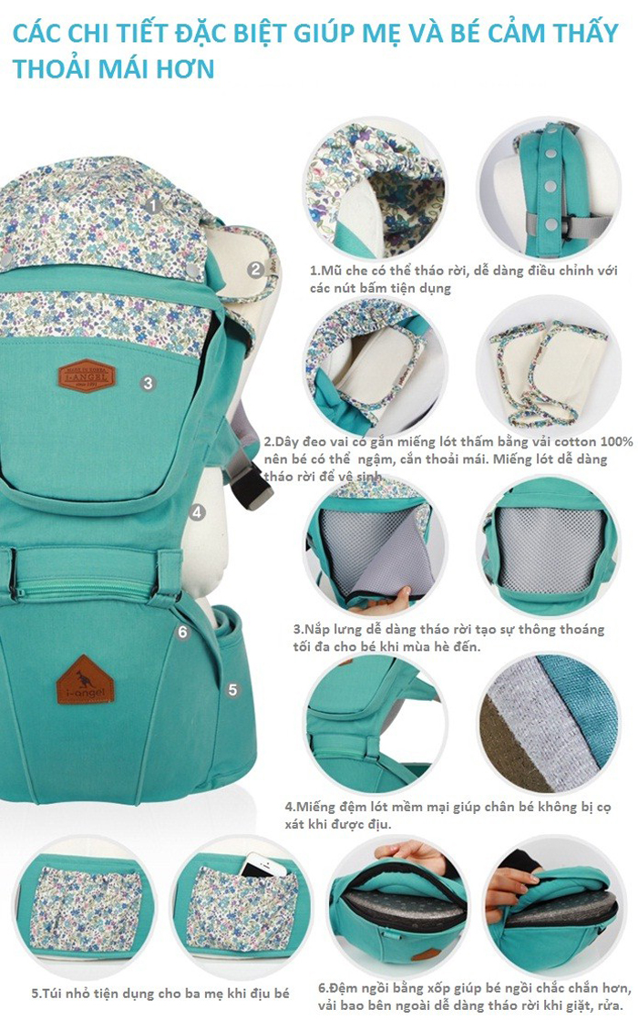 Địu Fleur Hipseat carrier IA-117