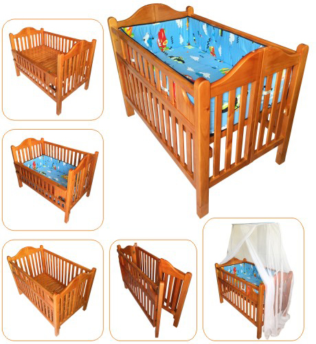 Cũi gỗ xếp cao cấp Autoru