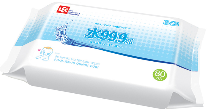 Giấy ướt nước tinh khiết 99,9% LEC E161 (80 tờ)
