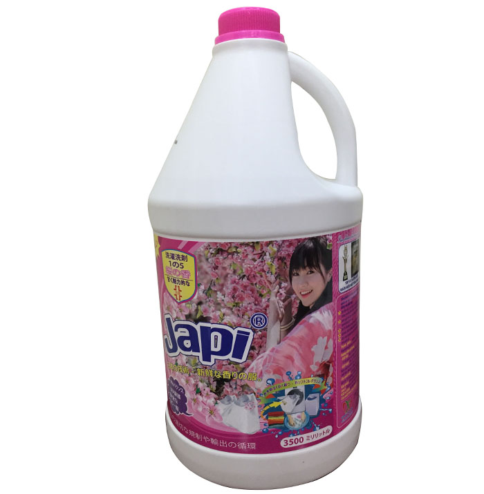 Nước giặt xả Japi hương hoa anh đào hồng 3.5L