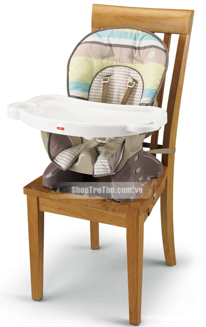 ghế ăn Fisher Price Space Saver High Chair BLL26 Stripes