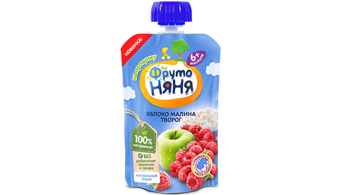 Trai cay nghien vi tao, mam xoi va phomai tuoi Fruto Nyanya (90g)