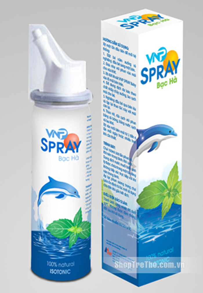 Nước muối sinh lý VNP Spray hương bạc hà