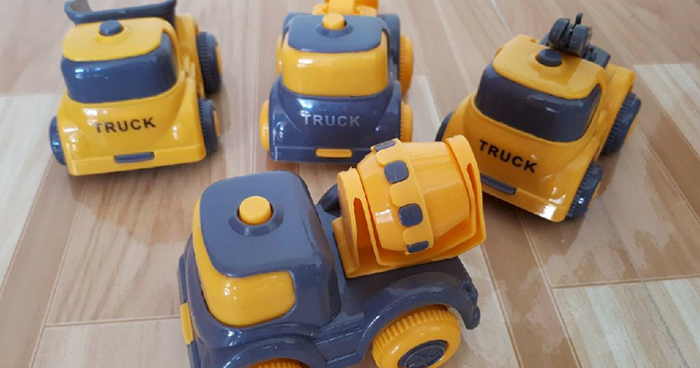 Set 4 ô tô mô hình xây dựng Toys House 709C